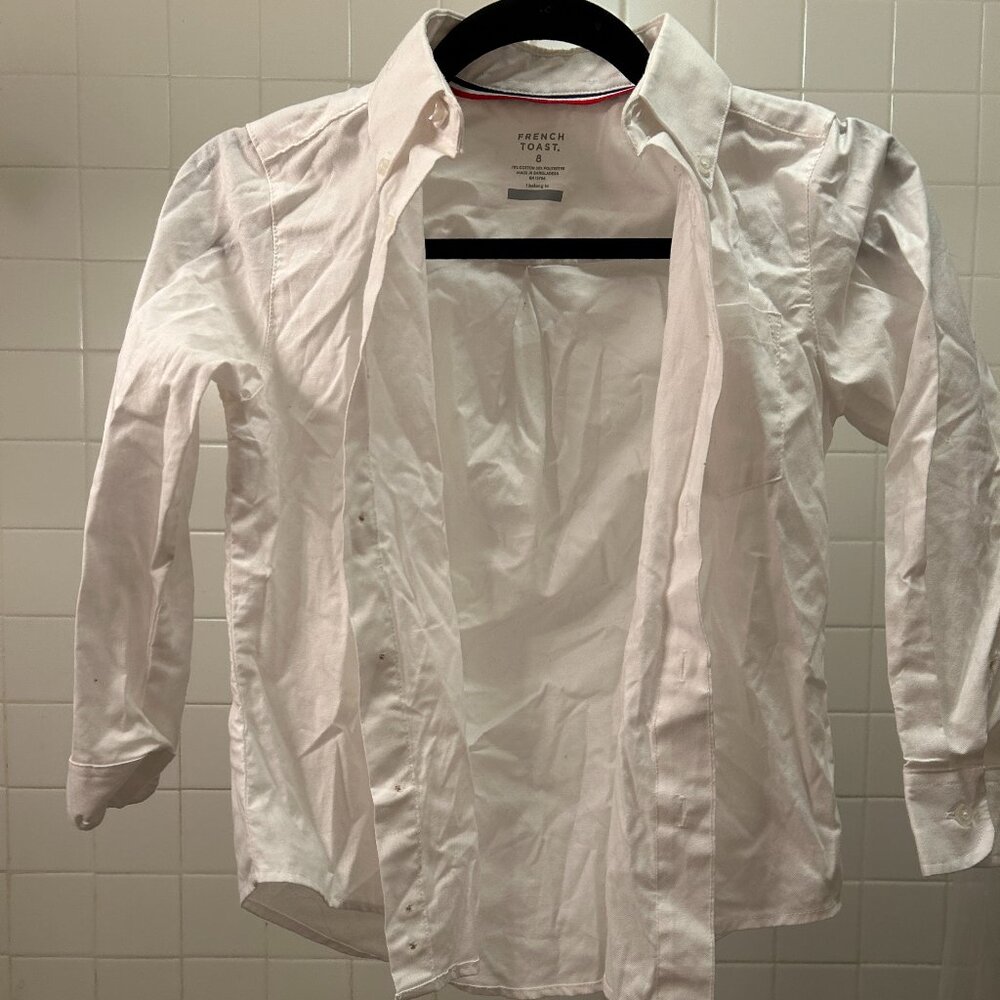 French Toast White Casual Button Down Shirt‎